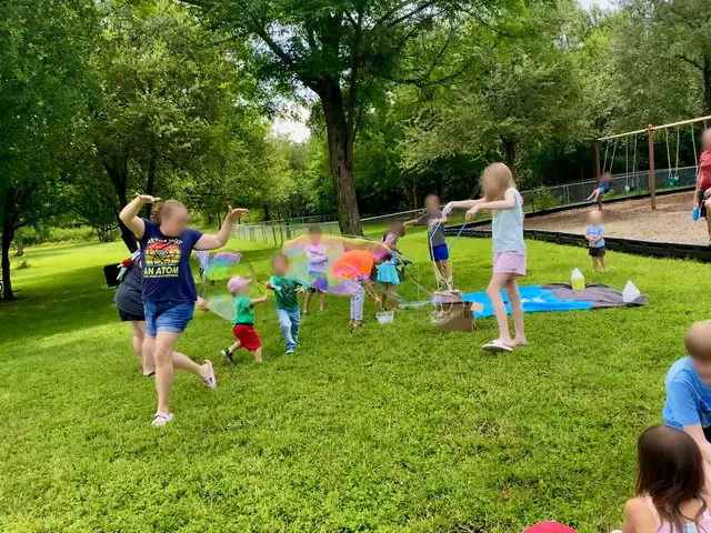 Children enjoying playful outdoor exploration