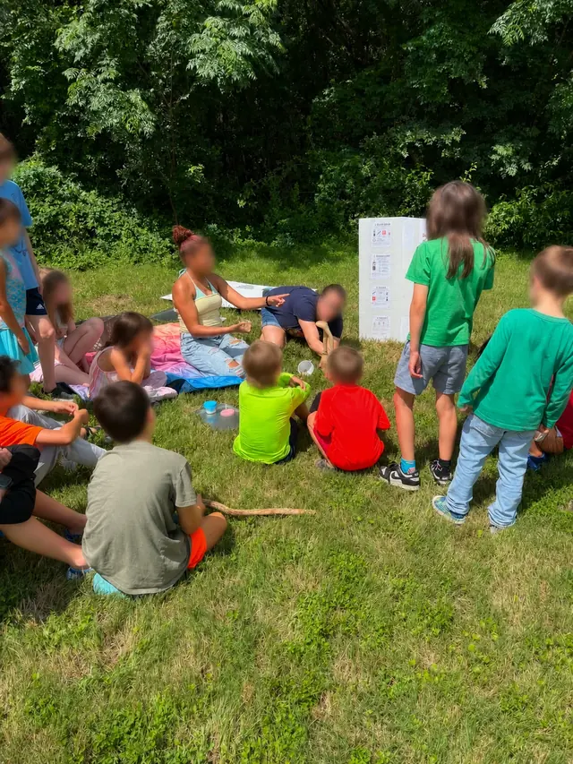 Children taking part in an outdoor learning activity